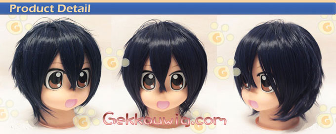  Blue Exorcist Cosplay Rin Okumura Blue Straight Wig