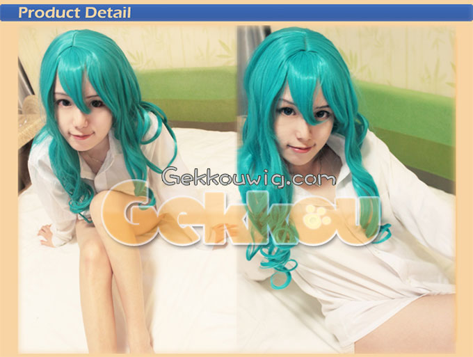  Green Curly Wig