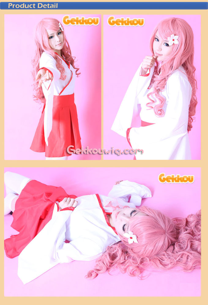  Pink Curly Wig