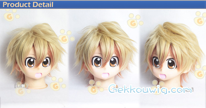 Amnesia Cosplay Toma Gold Straight Wig