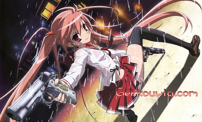 Aria the Scarlet Ammo Cosplay Aria Holmes Kanzaki Pink Ponytail Wig