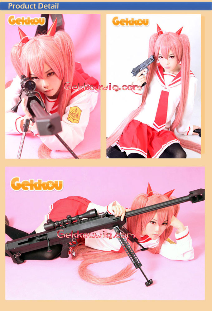 Aria the Scarlet Ammo Cosplay Aria Holmes Kanzaki Pink Ponytail Wig