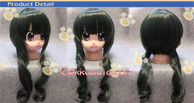 Black Rock Shooter Cosplay Dead Master Green Curly Wig