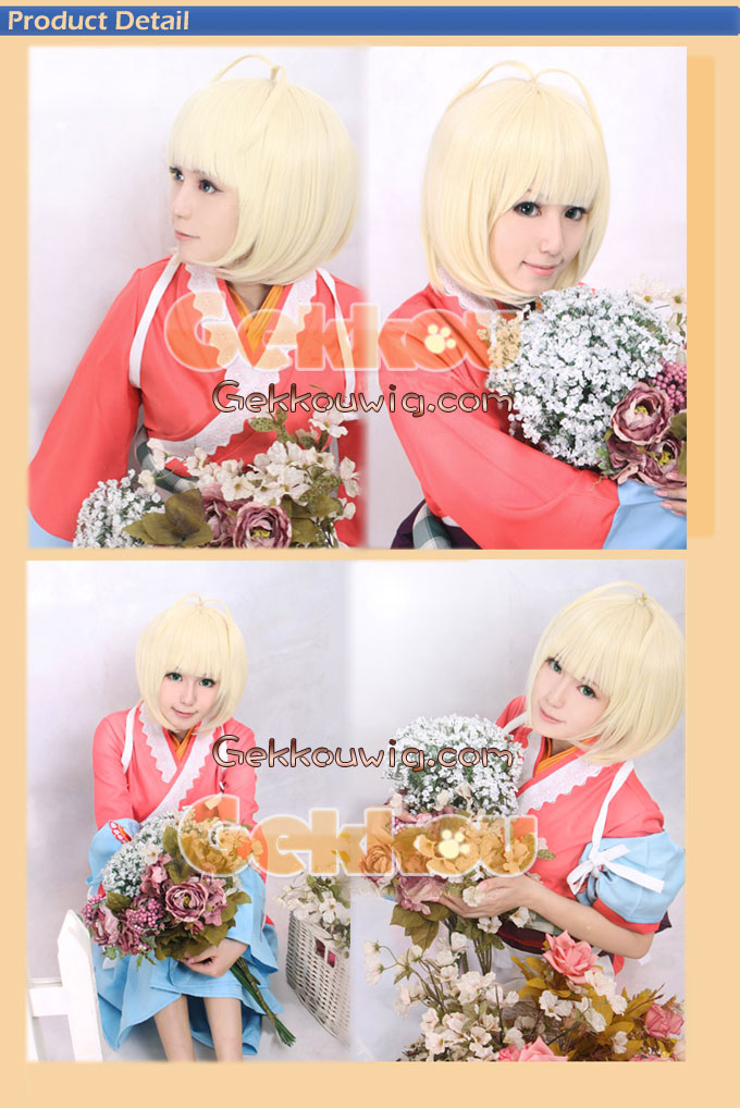 Blue Exorcist Cosplay Moriyama Shiemi Gold Straight Wig