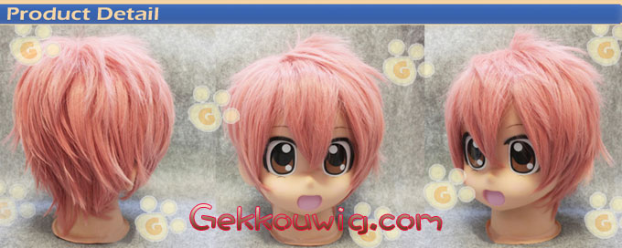 Blue Exorcist Cosplay Renzou Shima Pink Straight Wig