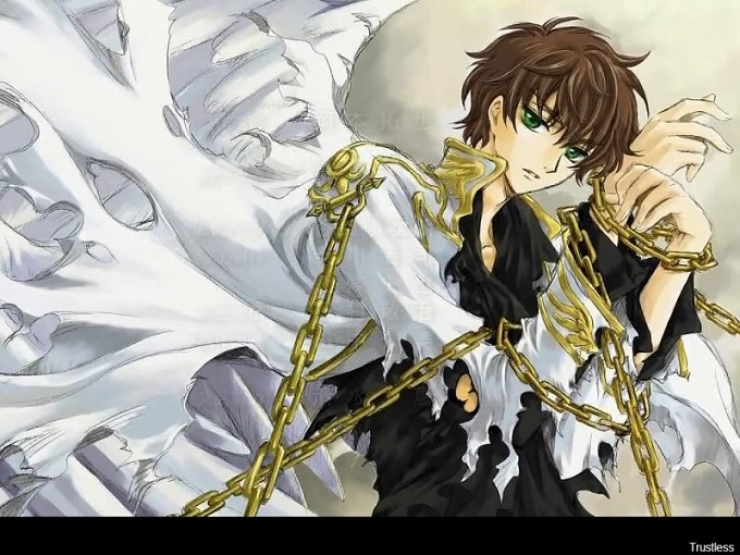 Code Geass Cosplay Kururugi Suzaku Brown Straight Wig