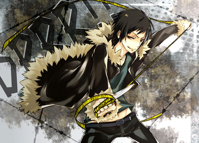 DuRaRaRa!! Cosplay Orihara Izaya Black Curly Wig