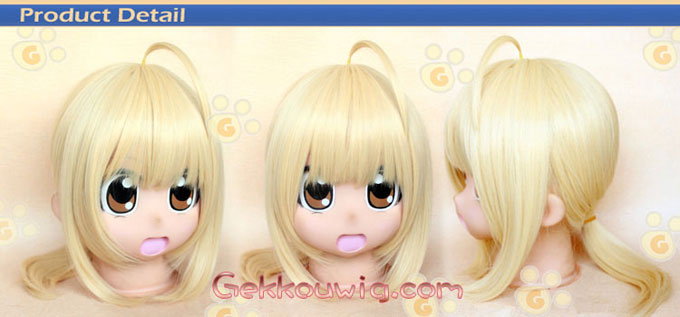 Fate Zero & Fate Stay Night Cosplay Saber Gold Ponytail Wig