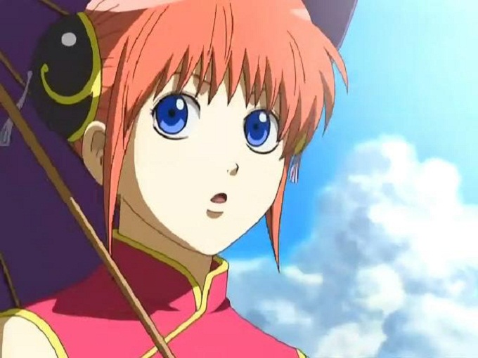 Gintama Cosplay Kagura Red Ponytail Wig
