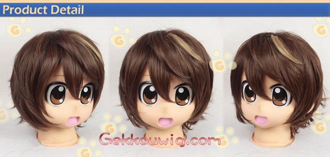 Guilty Crown Cosplay Shu Ouma Brown Curly Wig