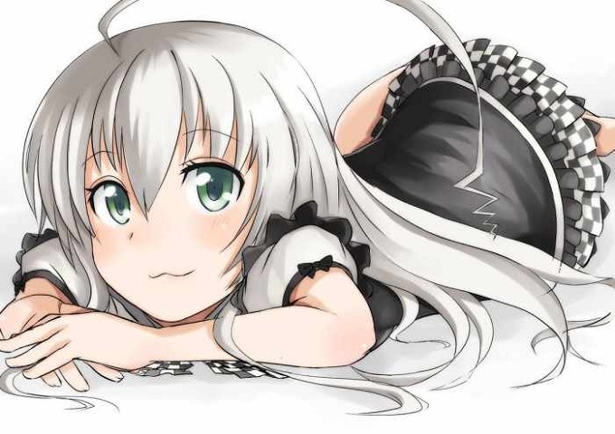 Haiyore! Nyaruko-san Cosplay Nyarlathotep White Straight Wig