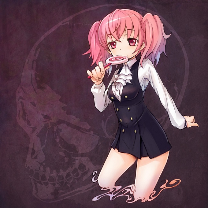 Inu x Boku Secret Service Cosplay Karuta Roromiya Red Ponytail Wig