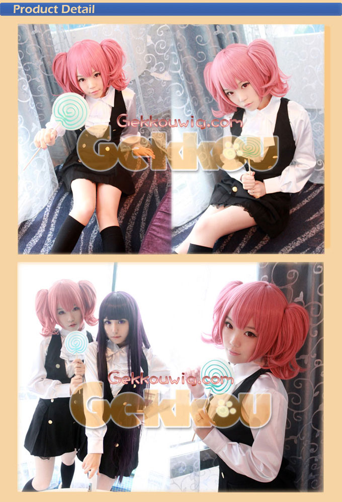 Inu x Boku Secret Service Cosplay Karuta Roromiya Red Ponytail Wig