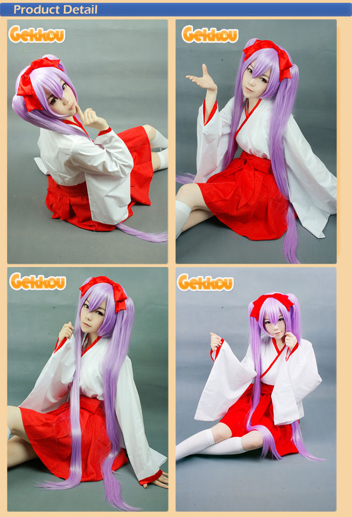 Lucky Star Cosplay Kagami Hiiragi Purple Ponytail Wig