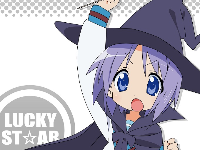 Lucky Star Cosplay Tsukasa Hiiragi Purple Straight Wig