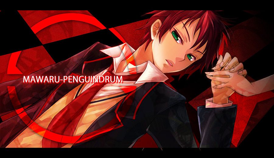 Mawaru Penguindrum Cosplay Kanba Takakura Red Straight Wig