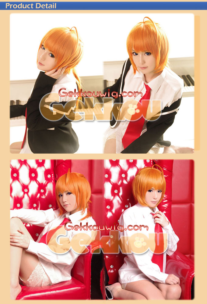 Mayo Chiki! Cosplay Subaru Konoe Orange Ponytail Wig