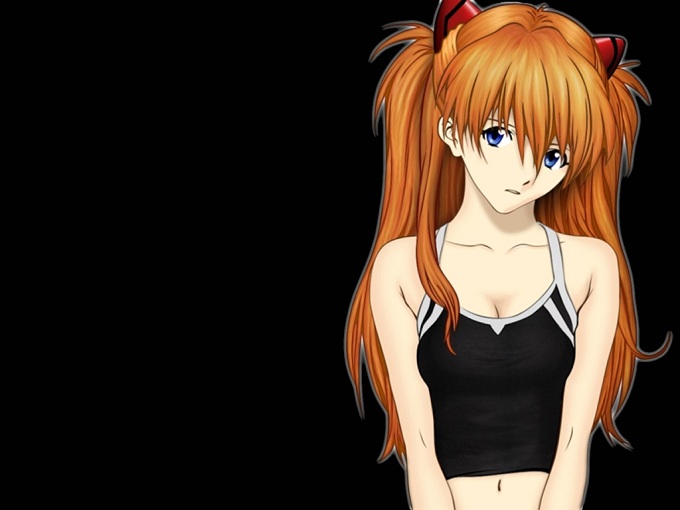 Neon Genesis Evangelion Cosplay Asuka Langley Soryu Orange Straight Wig