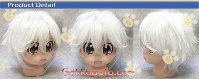 NO.6 Cosplay Sion White Curly Wig