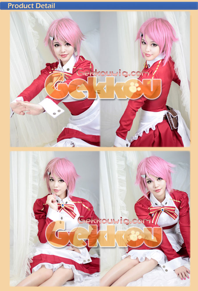 Sword Art Online Cosplay Lizbeth Pink Straight Wig