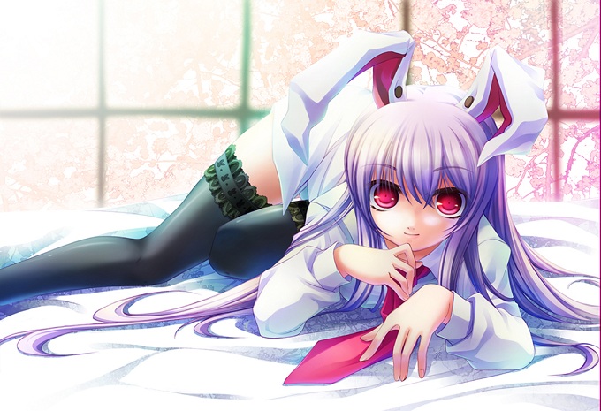 Touhou Project Cosplay Reisen Udongein Inaba Purple Straight Wig