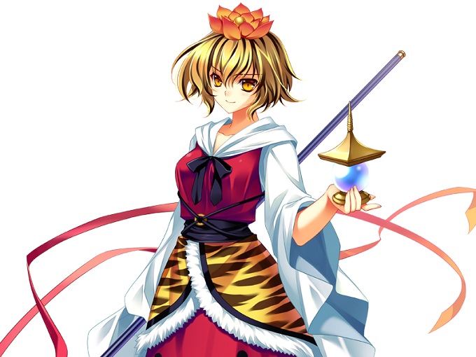 Touhou Project Cosplay Syou Toramaru Gold Straight Wig