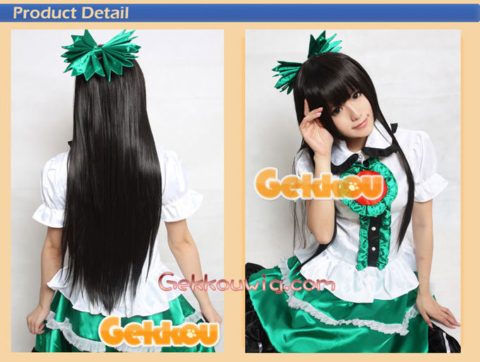 Touhou Project Cosplay Utsuho Reiuzi Black Straight Wig