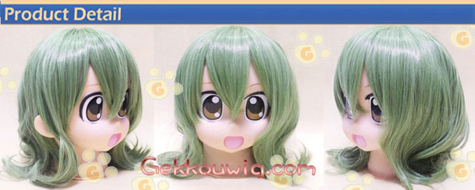 Touhou Project Cosplay Yuka Kazami Green Curly Wig