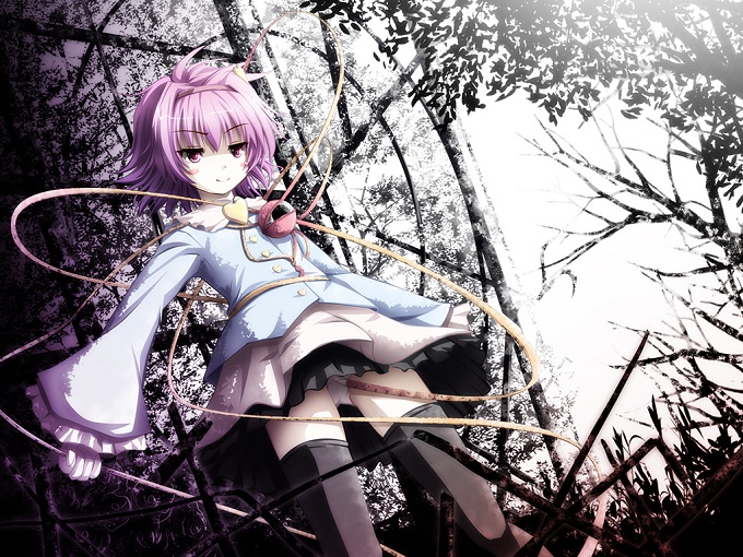 Touhou Project (Subterranean Animism) Cosplay Satori Komeiji Purple Curly Wig