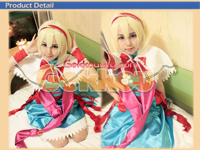 Touhou Project (The Embodiment of Scarlet Devil Ver) Cosplay Alice Margatroid Gold Straight Wig