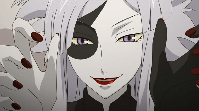 UN-GO Cosplay Inga (female) Purple Ponytail Wig