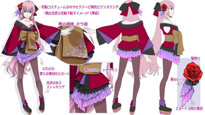 Vocaloid Cosplay Luka Megurine Pink Straight Wig