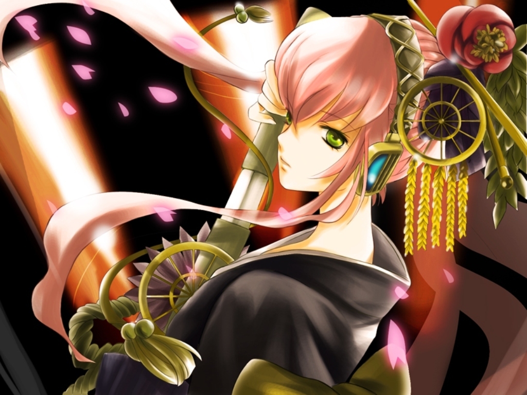 Vocaloid Cosplay Megurine Luka Pink Straight Wig